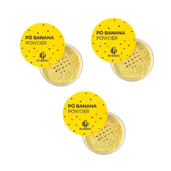 3 unidades  Pó finalizador  Banana Di Grezzo Makeup